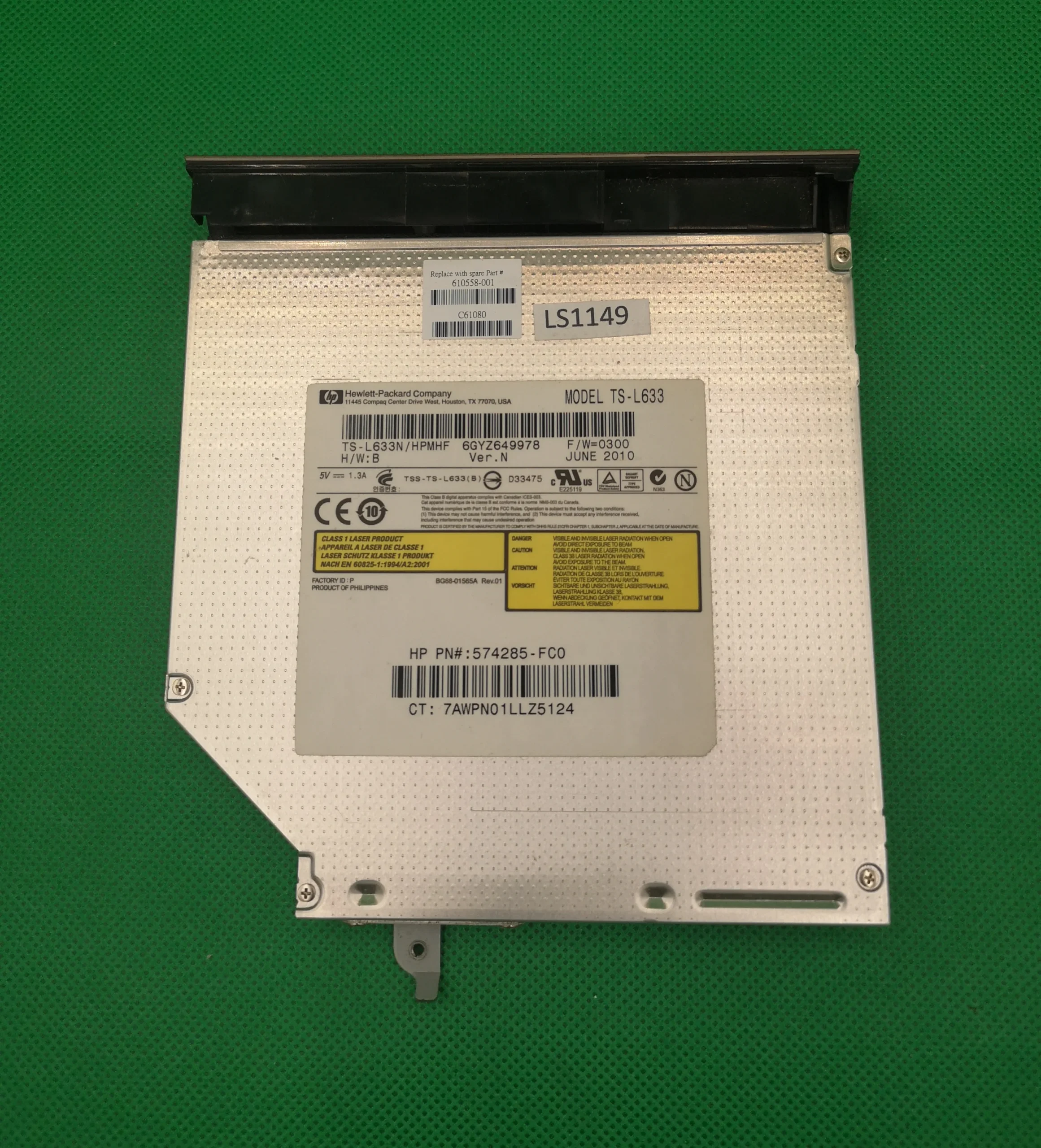 HP G62-b85SS DVD-RW unitate optica 610558-001 SWAP - imagine 2