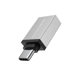 Adaptor Borofone Gri BV3 USB-C tata la USB-A mama