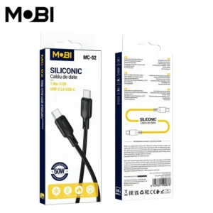 Cablu Mobi 1M Negru MC-02 USB-A la Type-C