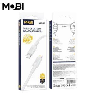 Cablu Mobi 1M Alb MC-01 USB-A la Type-C