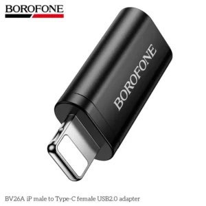 Adaptor Borofone Negru BV26A Lightning tata la USB-C mama