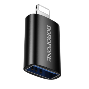 Adaptor Borofone Negru BV26 Lightning tata la USB-A mama