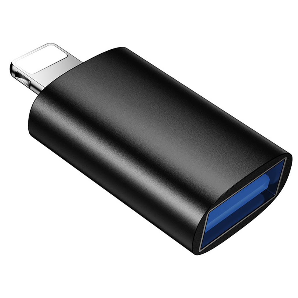 Adaptor Borofone Negru BV26 Lightning tata la USB-A mama - imagine 2
