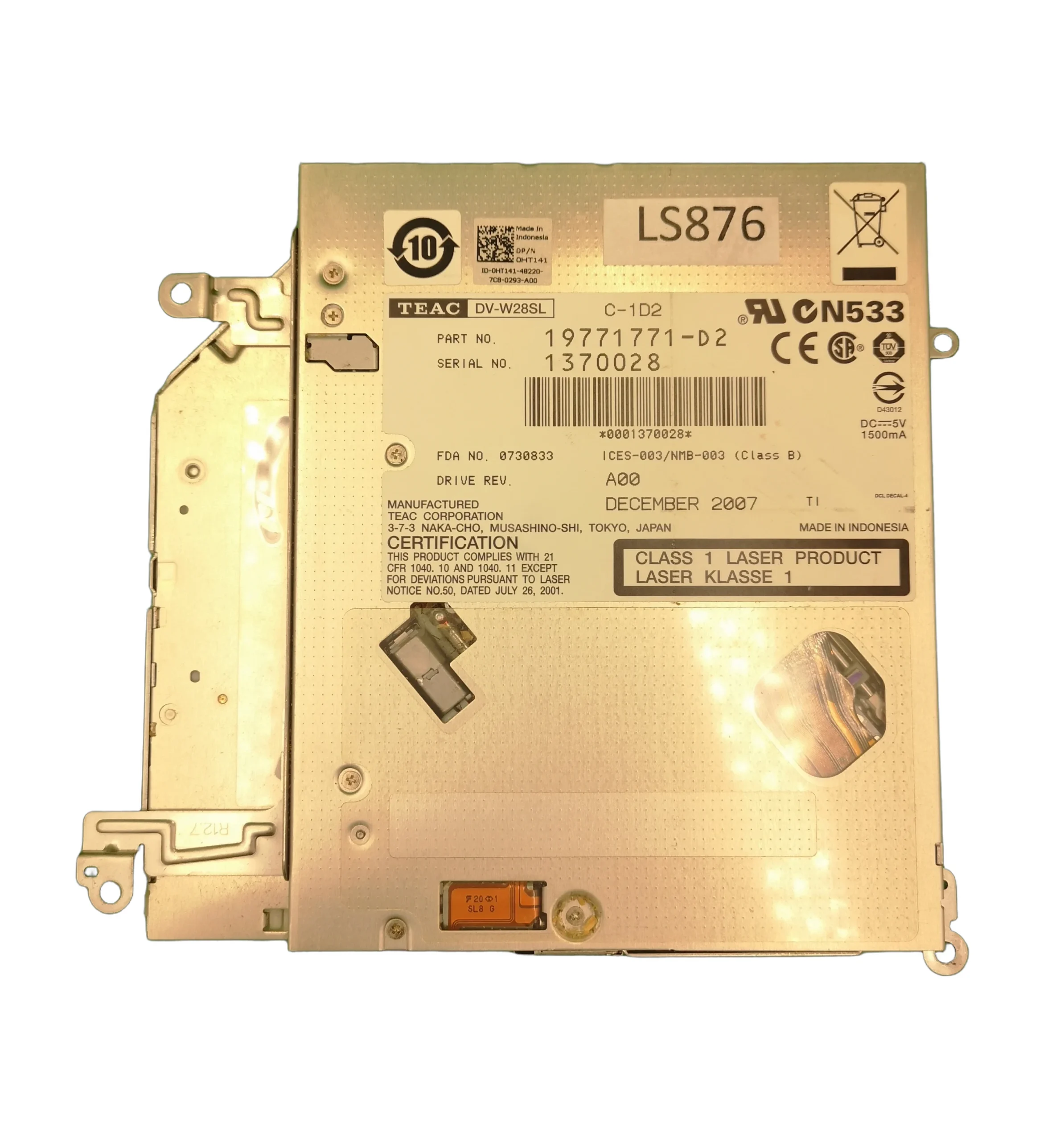 Dell XPS PP28L DVD-RW unitate optica SWAP - imagine 2