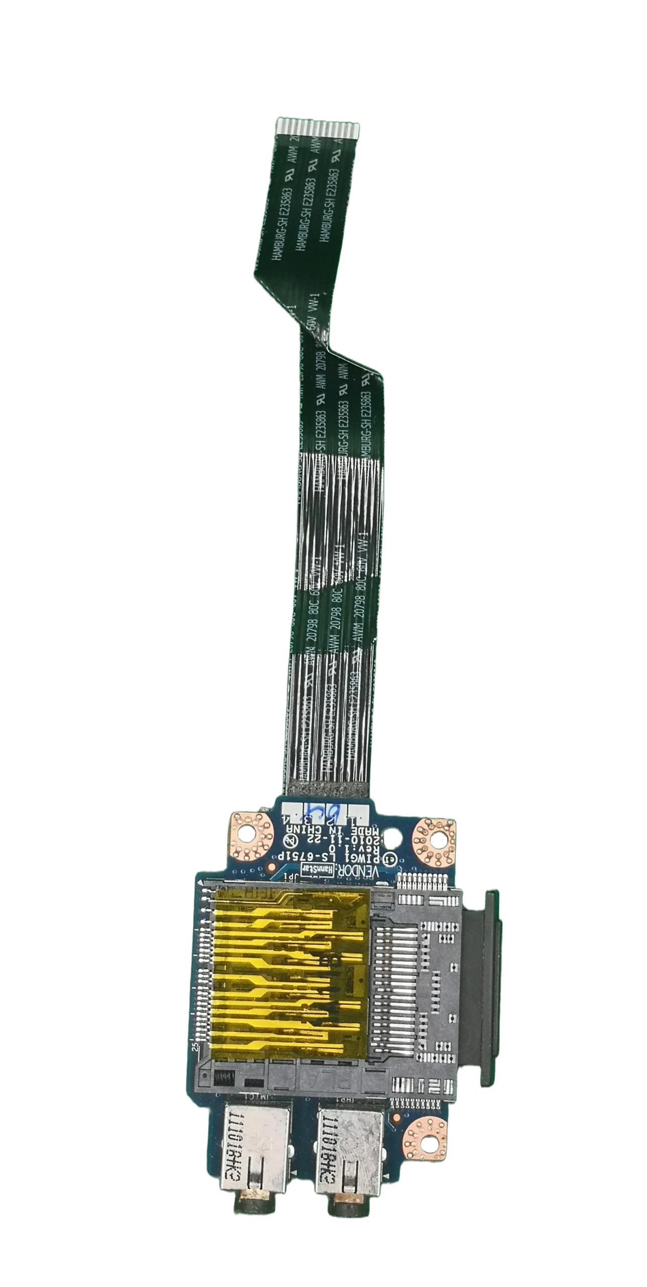 Lenovo G570 Placa Cititor Carduri + Porturi Audio LS-6751P SWAP - imagine 2