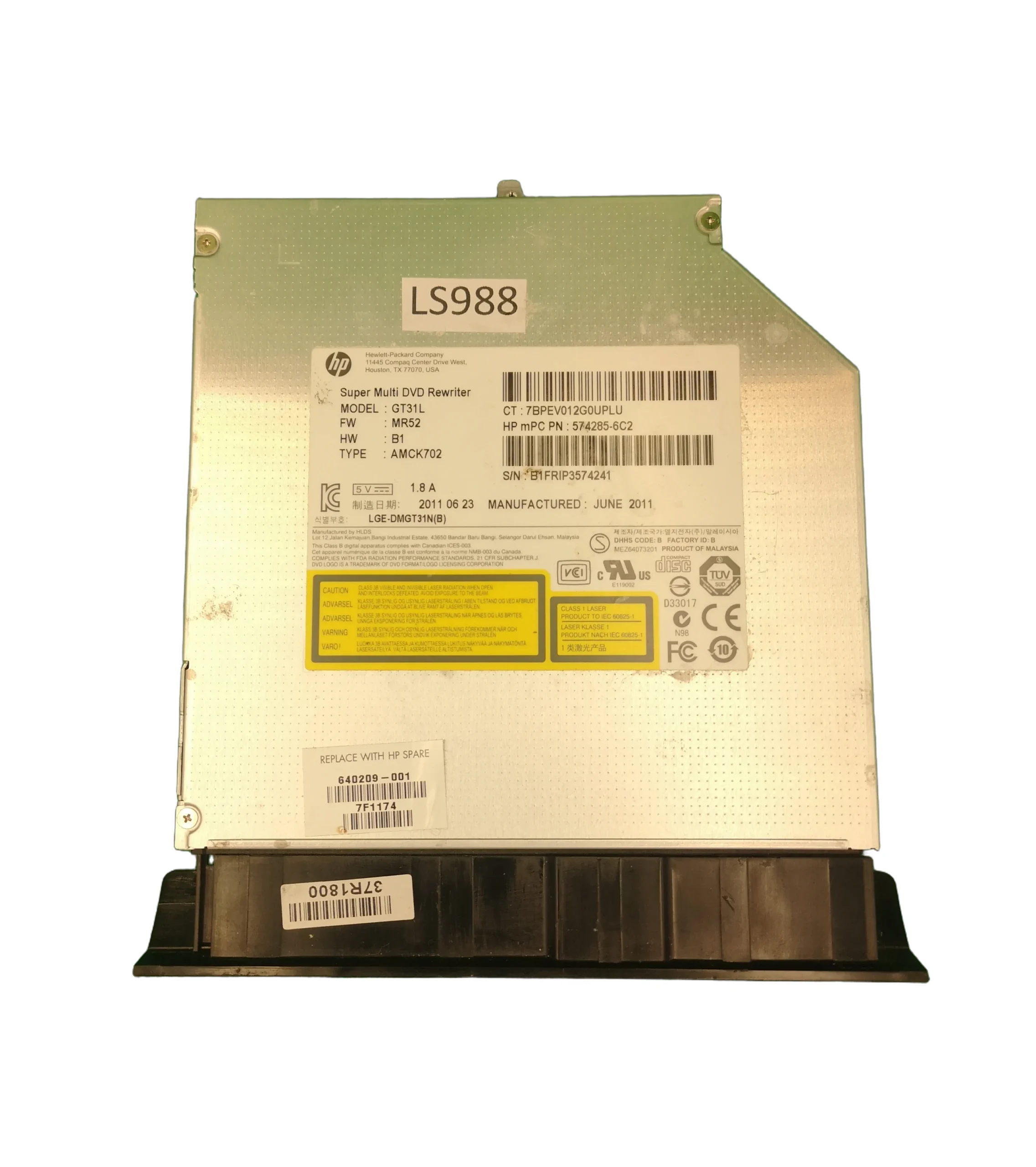 HP Pavilion G7-1141sf DVD-RW unitate optica SWAP