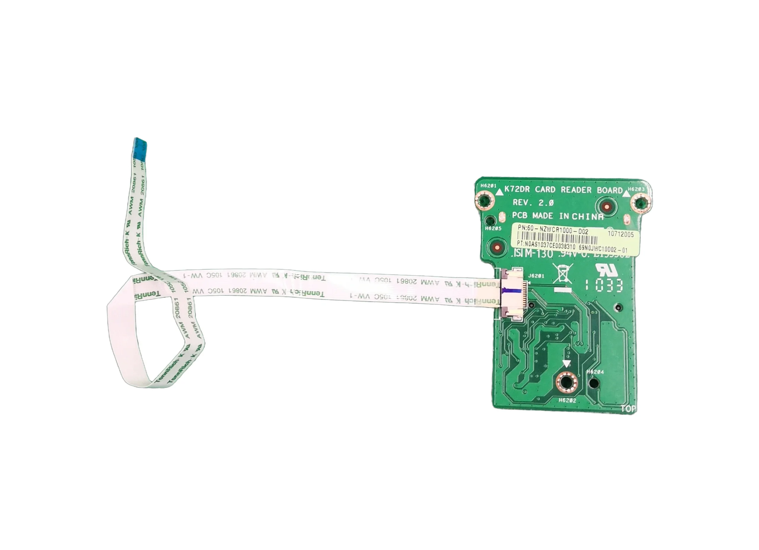 Asus X72D Placa Cititor Carduri X72DR K72DR SWAP - imagine 2