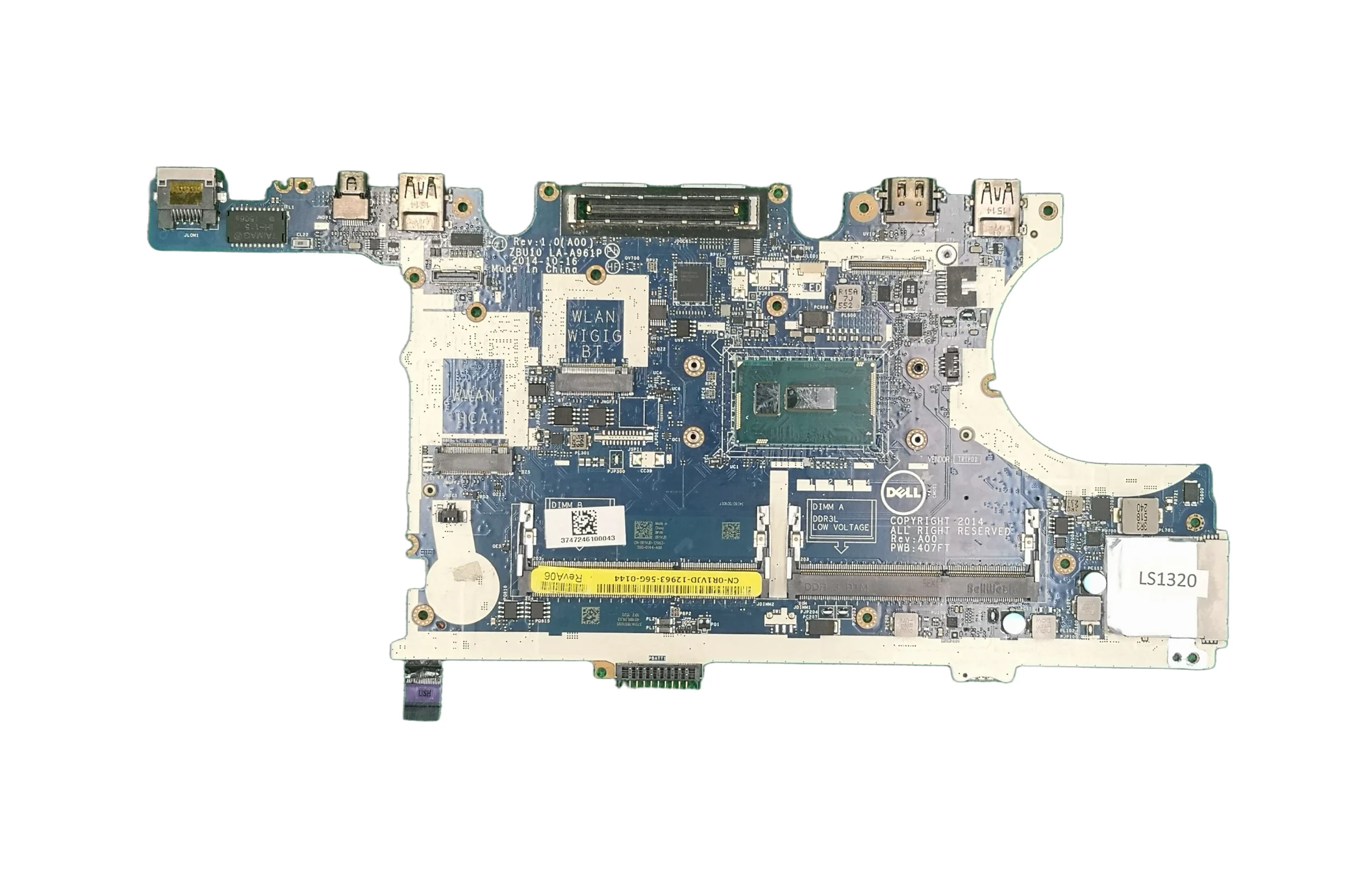 Dell P40G Placa de baza ZBU10 LA-A961P SWAP