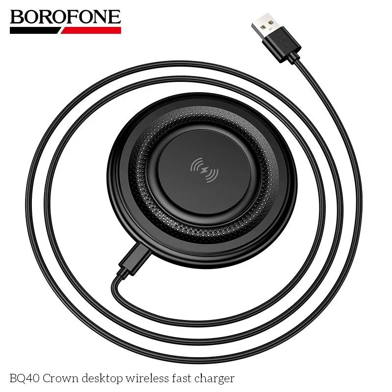 Incarcator Wireless Borofone 15W Negru BQ40 - imagine 2