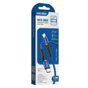 Cablu KAKUSIGA 1.2M 60W Albastru KSC-724 USB-C la Type-C