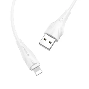 Cablu Borofone 3M 2.4A Alb BX18 USB-A la Lightning