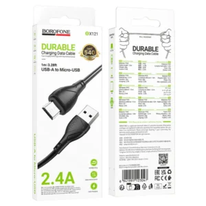 Cablu Borofone 1M Negru BX121 USB-A la Micro-USB