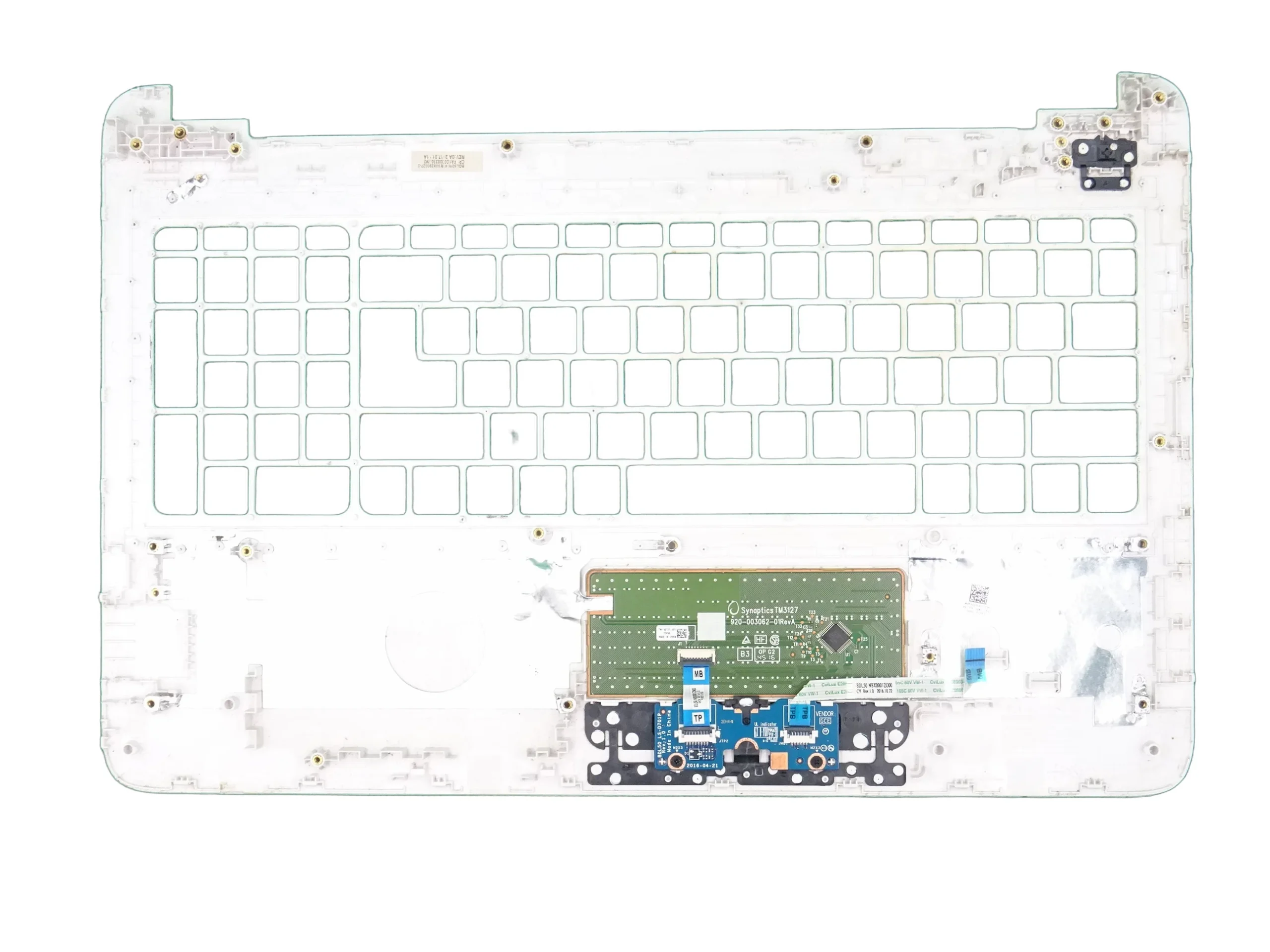HP Pavilion 15-BA107NG Palmrest + Touchpad Alb SWAP - imagine 2