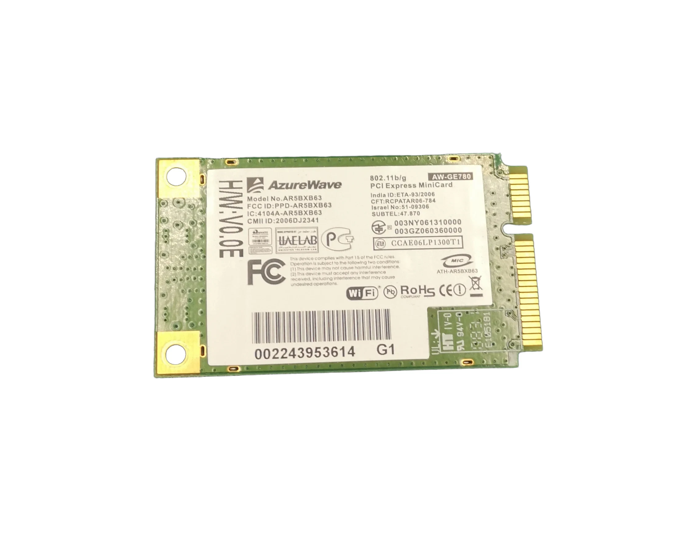 Packard Bell Easynote ST86 Card WLAN WiFi AR5BXB63 SWAP
