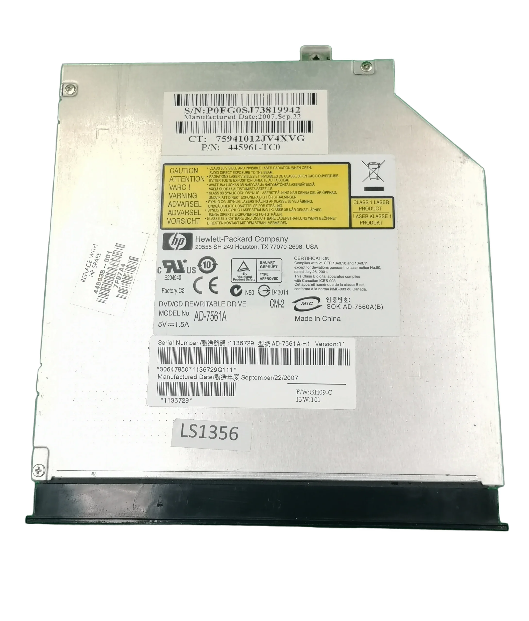 HP Pavilion dv6500 DVD-RW unitate optica 449935-001 SWAP