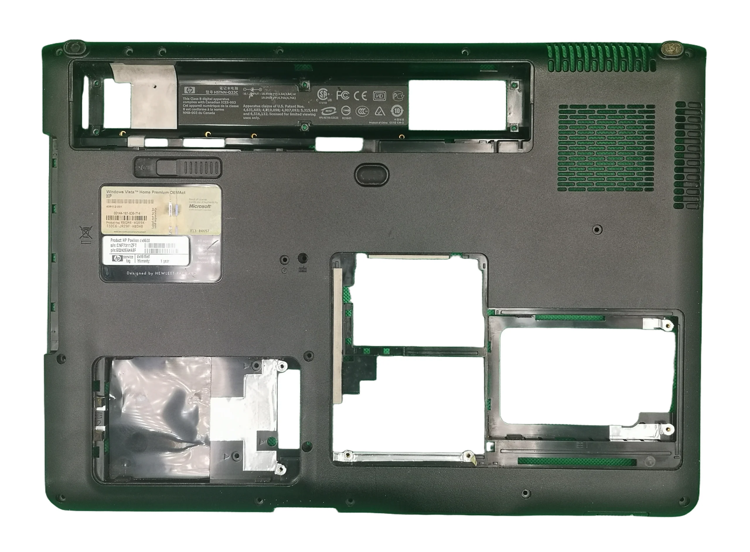 HP Pavilion dv9500 Carcasa Inferioara Baza 448309-001 SWAP